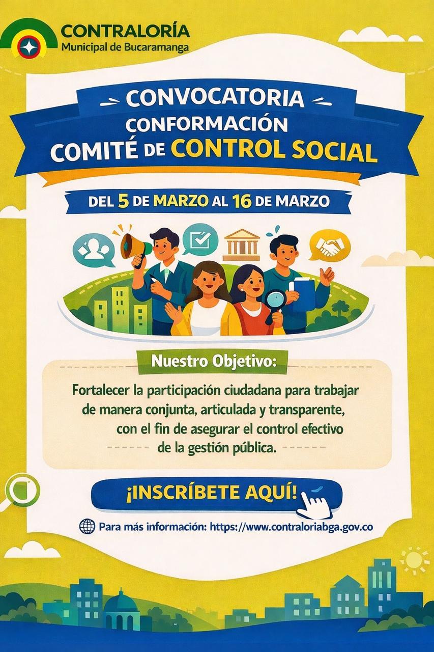CONVOCATORIA CONFORMACION COMITE DE CONTROL SOCIAL