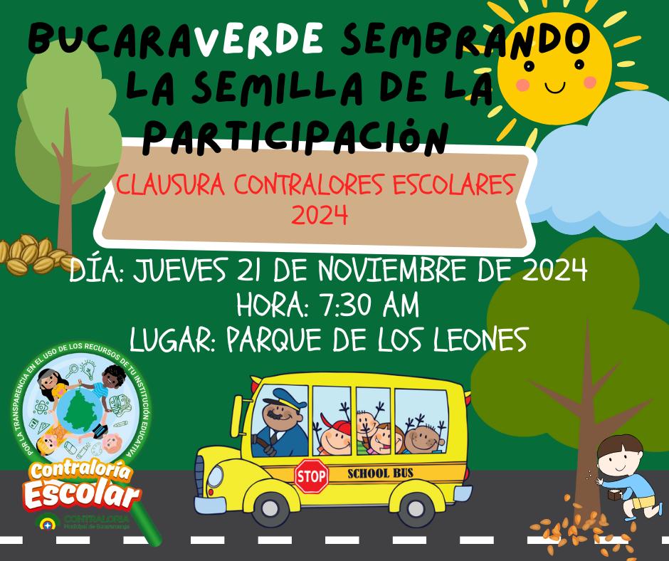 INVITACION CLAUSURA CONTRALORES ESCOLARES 2024